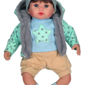 BAMBOLA BEBE VERISSIMO 45 CM 2 ASS. GIACCA A VENTO