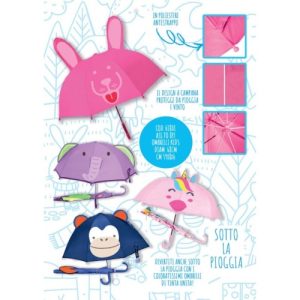 Ombrello con orecchie 3D Puppy Tinta Unita Kids