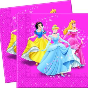20 TOVAGLIOLI DI CARTA 2 VELI PRINCIPESSE DISNEY DECORATA PARTY