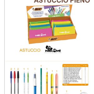 astuccio neon con accessori bic